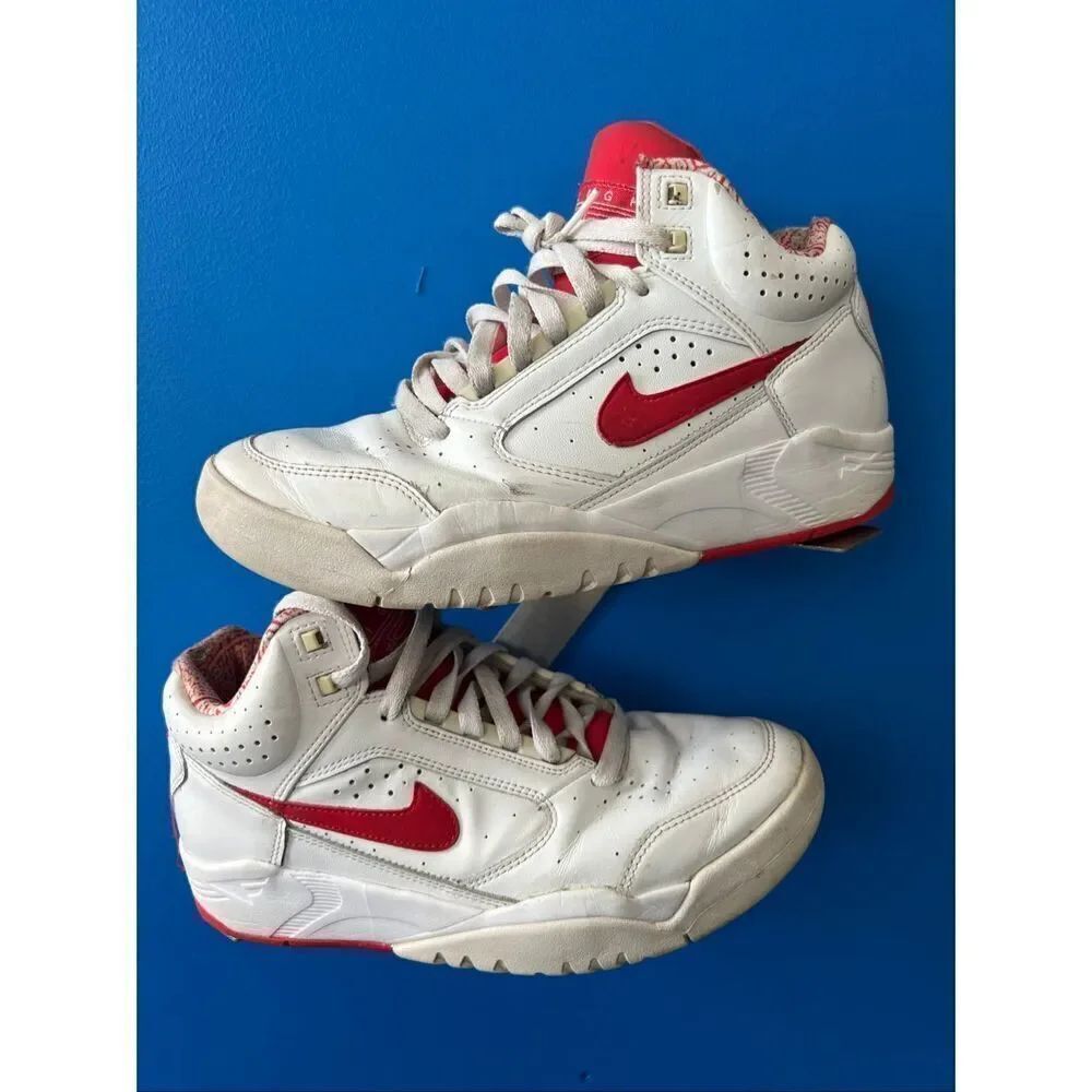 Nike Air Flight Lite Mid White University Red Pippen SZ 7.5
